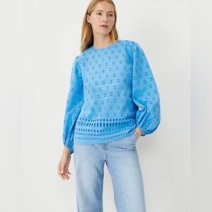 NWT Ann Taylor Eyelet Blouse
